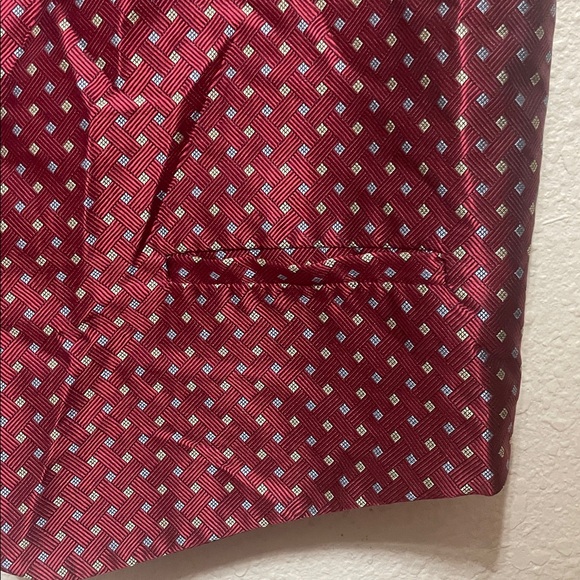 Gino Lussari Men's Red And Gray Print Vest. Classic Style. Excellent Condition. - Picture 4 of 7